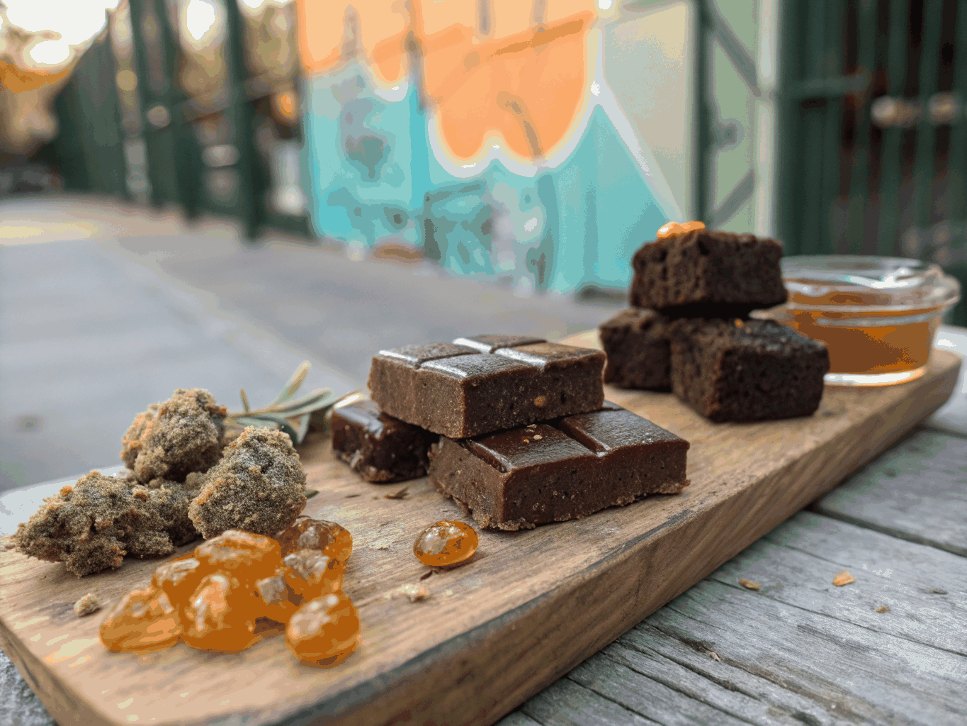 Assorted Flying Horse THC gummies and edible products